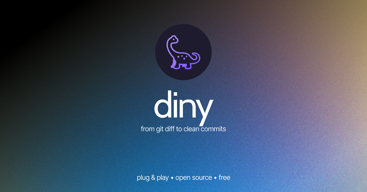 Free AI git commit messages. No API key. | diny